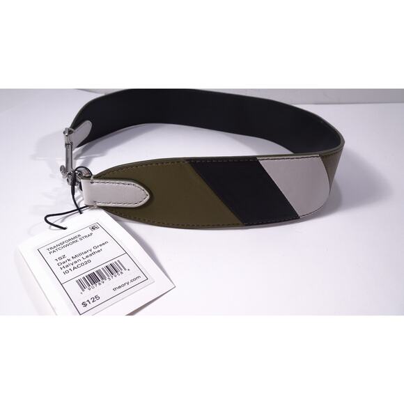 Theory Women's Transformer Patchwork Strap Military Green Halyan Leather NWT 125 - Picture 7 of 15